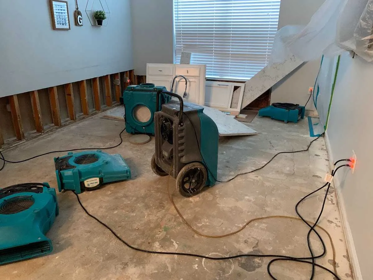 Dehumidifier in flood-cut room for Water Extraction & Removal in Carpentersville